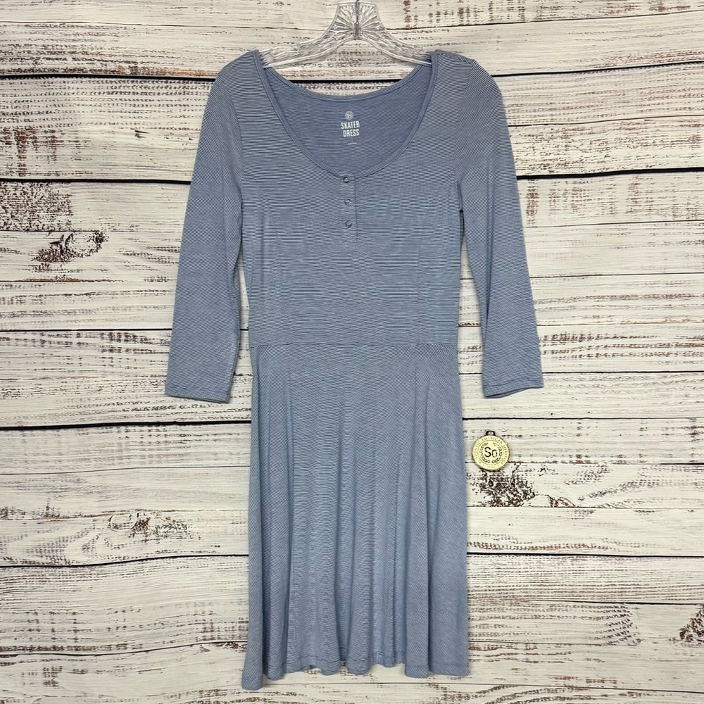 NWT SO Striped Henley Skater Dress